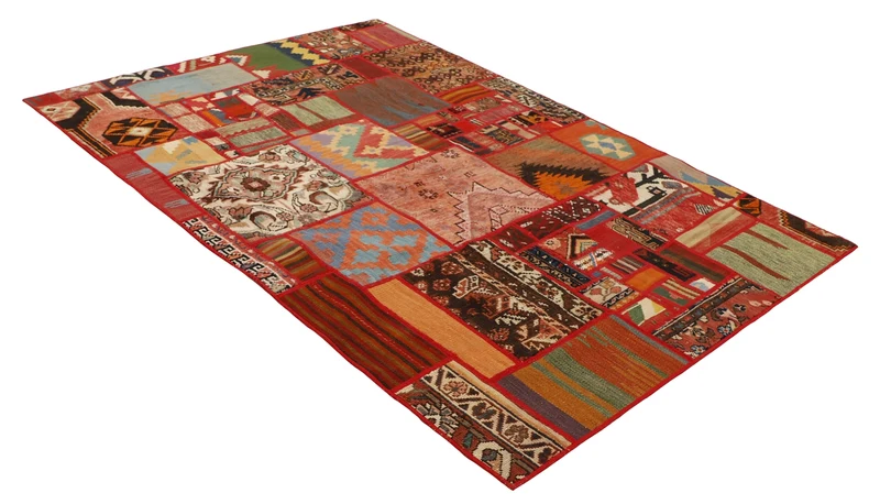 MY-RUG Teppich "Modern Patchwork " Geometrische Muster, Handgeknüpft