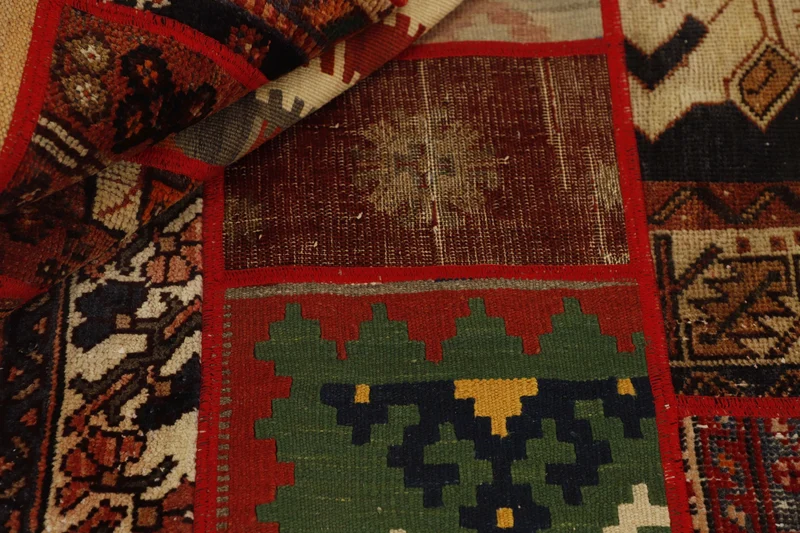 MY-RUG Teppich "Modern Patchwork " Geometrische Muster, Handgeknüpft