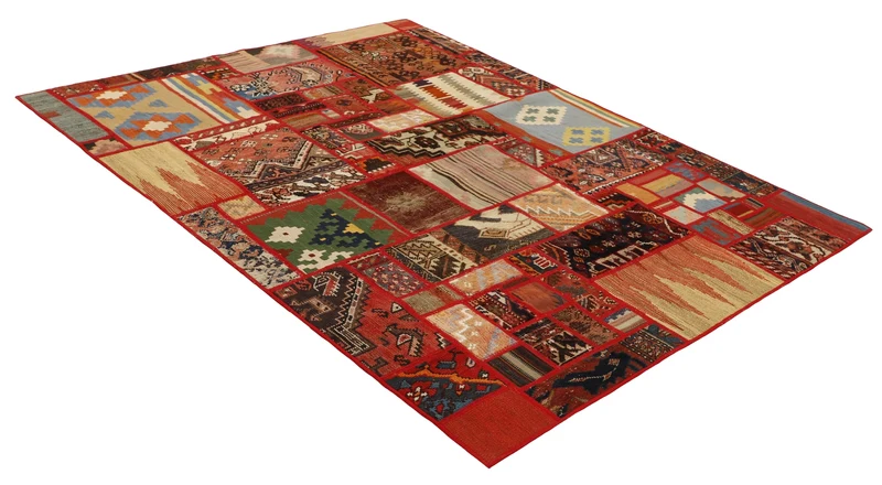 MY-RUG Teppich "Modern Patchwork " Geometrische Muster, Handgeknüpft