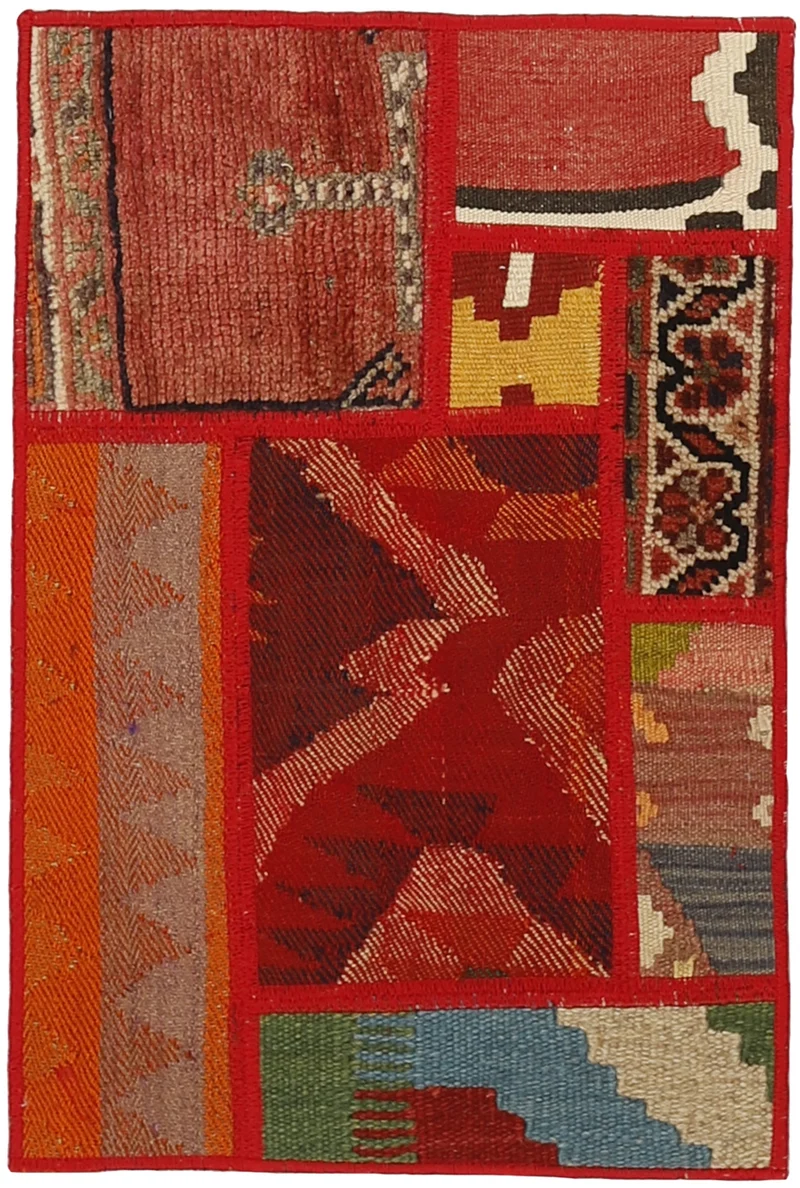 MY-RUG Teppich "Modern Patchwork " Geometrische Muster, Handgeknüpft
