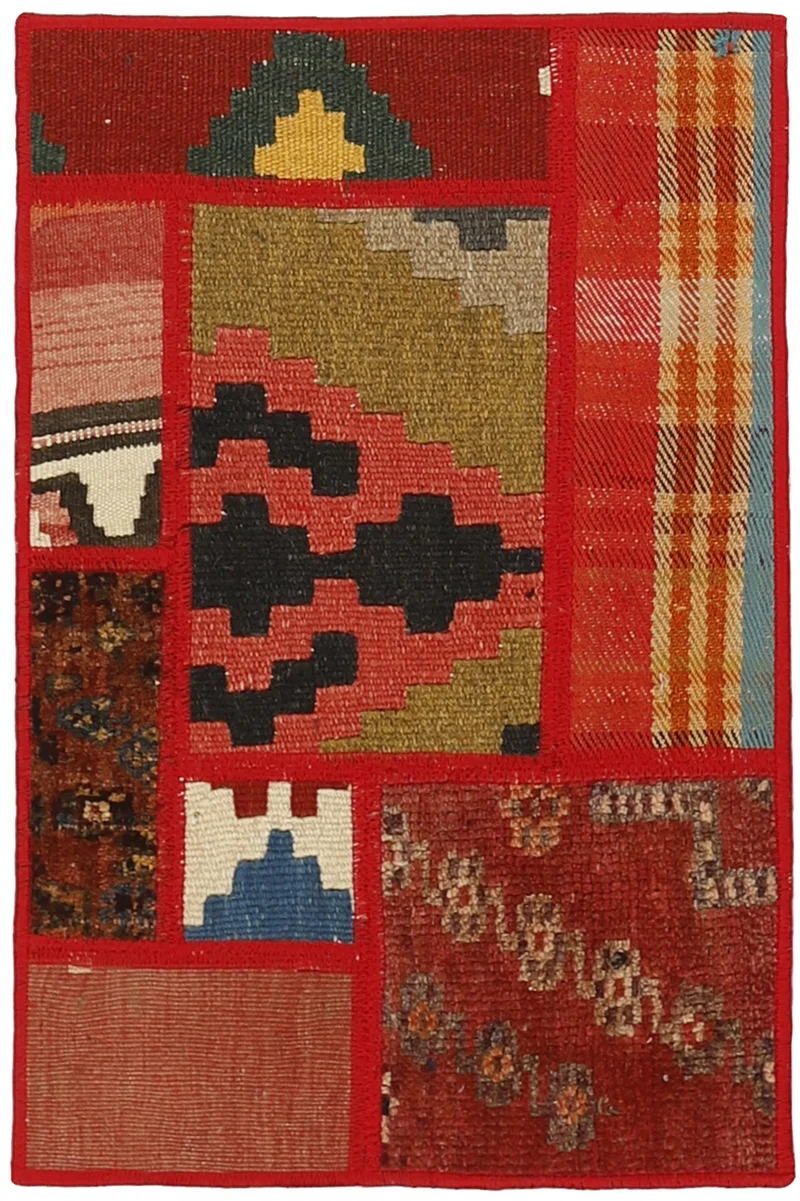 MY-RUG Teppich "Modern Patchwork " Geometrische Muster, Handgeknüpft