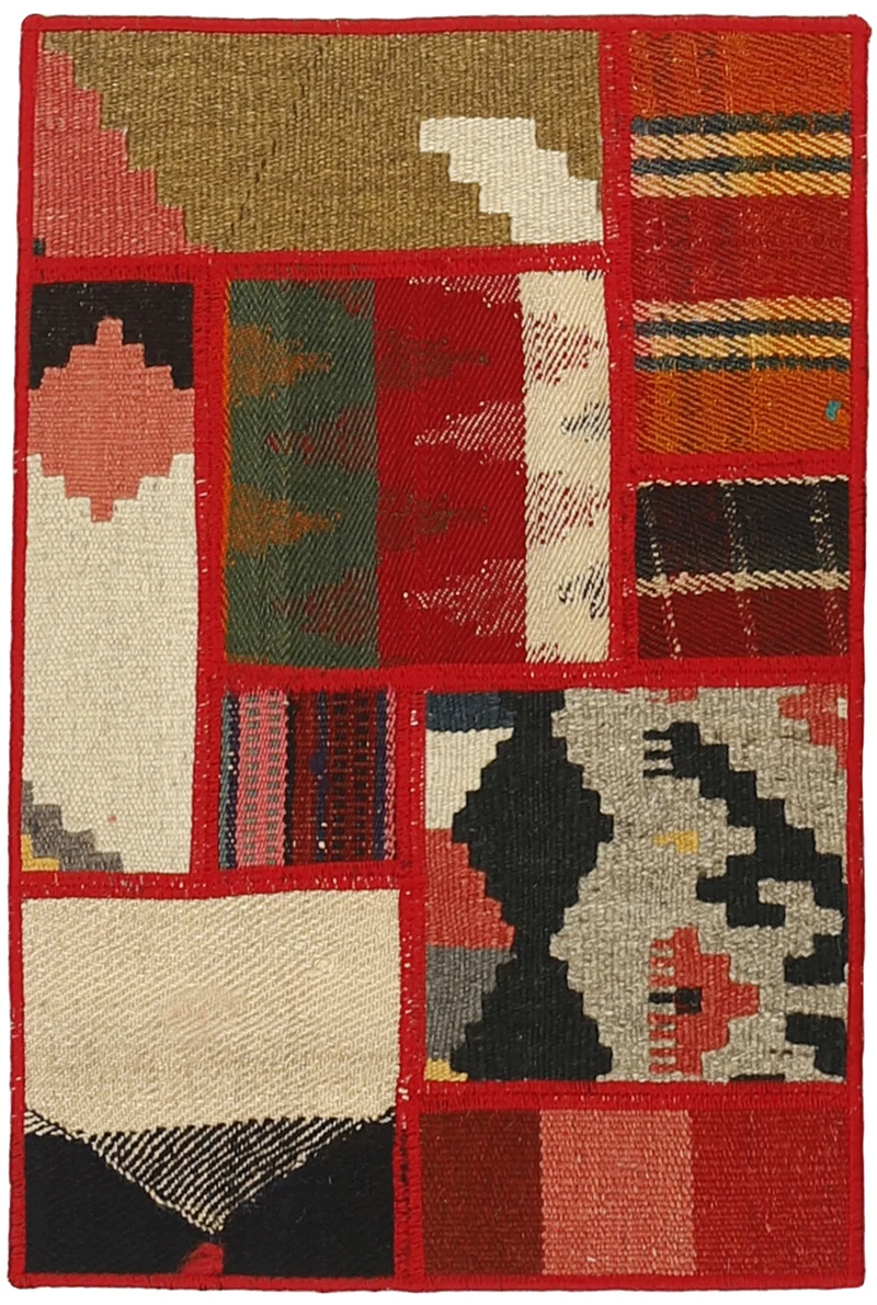 MY-RUG Teppich "Modern Patchwork " Geometrische Muster, Handgeknüpft