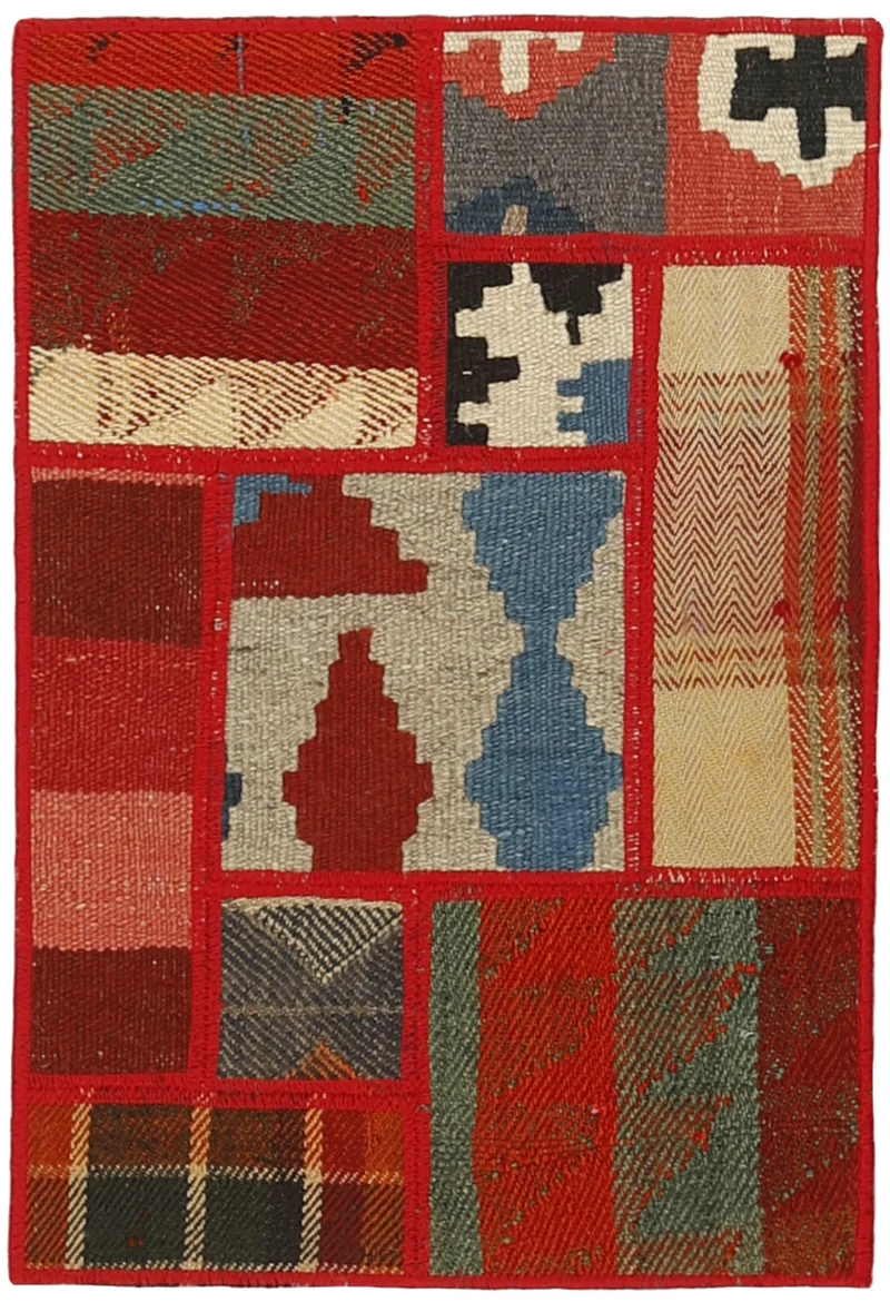 MY-RUG Teppich "Modern Patchwork " Geometrische Muster, Handgeknüpft