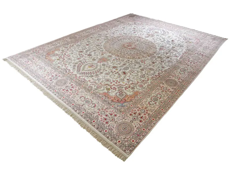 China Seide Teppich 272x362cm - Orientteppich - beige