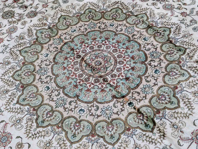 China Seide Teppich 303x303cm - Orientteppich - beige