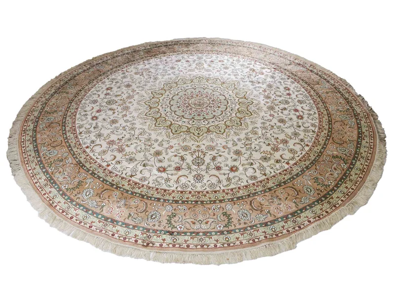 China Seide Teppich 303x303cm - Orientteppich - beige