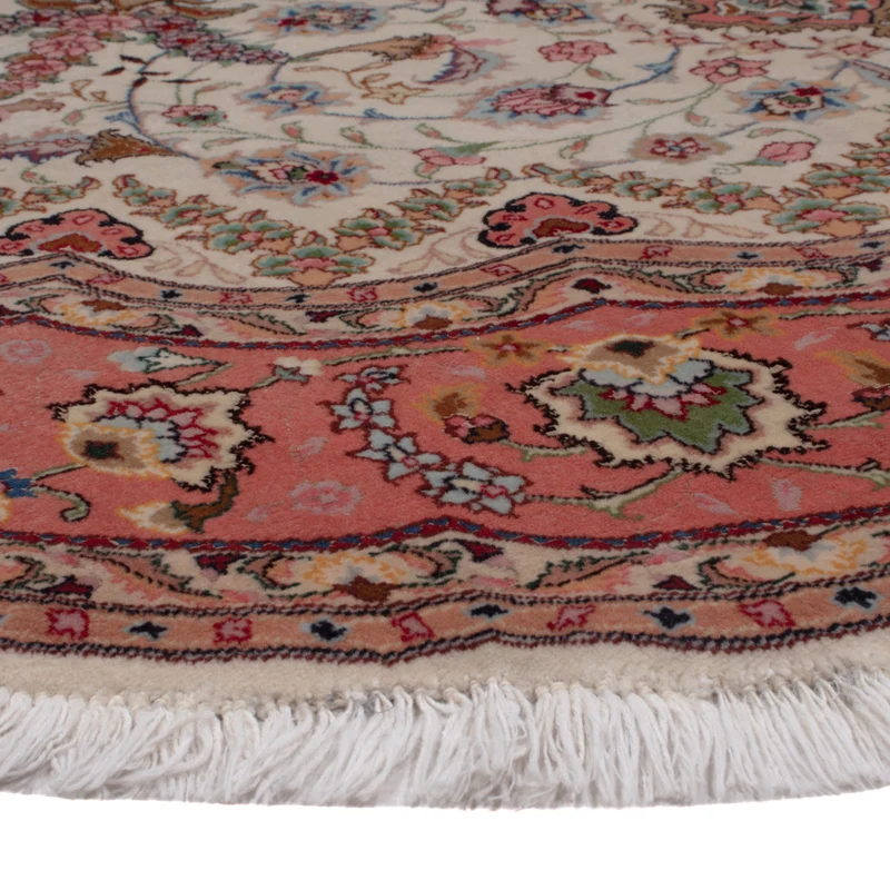 Täbriz - 50 Raj Teppich 200x200cm - Perserteppich - beige