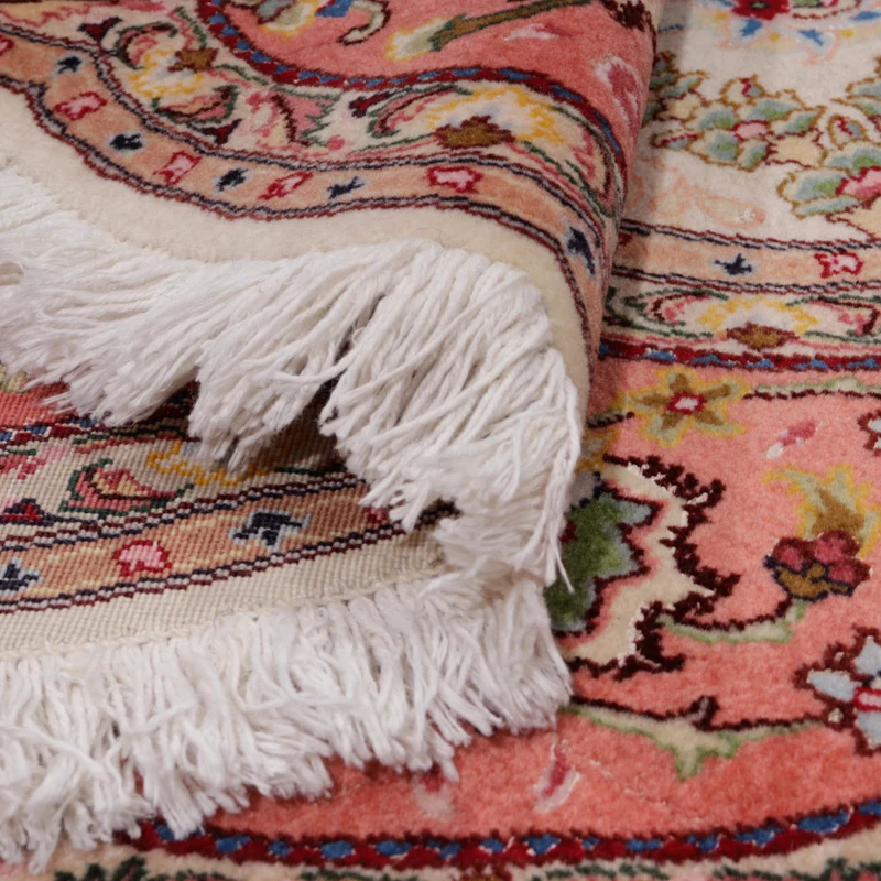 Täbriz - 50 Raj Teppich 200x200cm - Perserteppich - beige