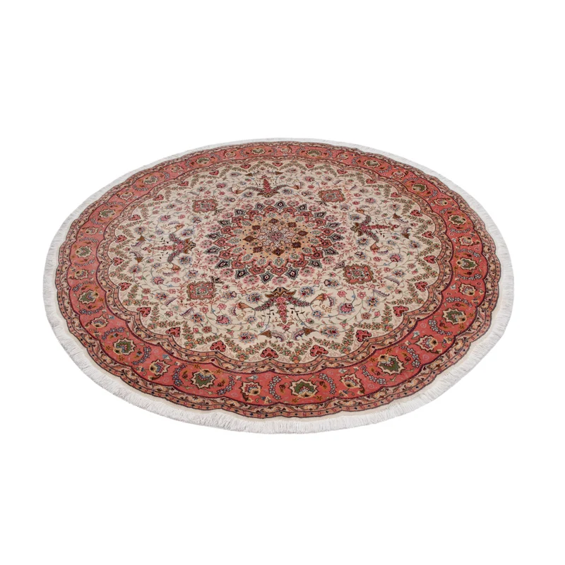 Täbriz - 50 Raj Teppich 200x200cm - Perserteppich - beige