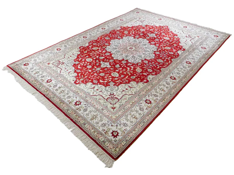 China Seide Teppich 188x272cm - Orientteppich - rot