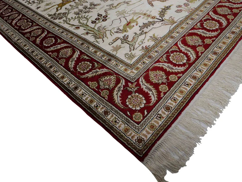 China Seide Teppich 126x183cm - Orientteppich - beige