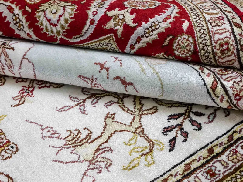 China Seide Teppich 124x185cm - Orientteppich - beige