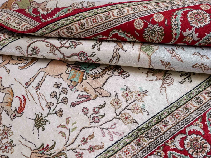 China Seide Teppich 124x180cm - Orientteppich - beige