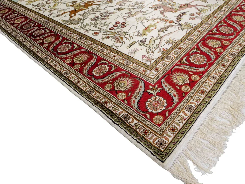 China Seide Teppich 125x184cm - Orientteppich - beige