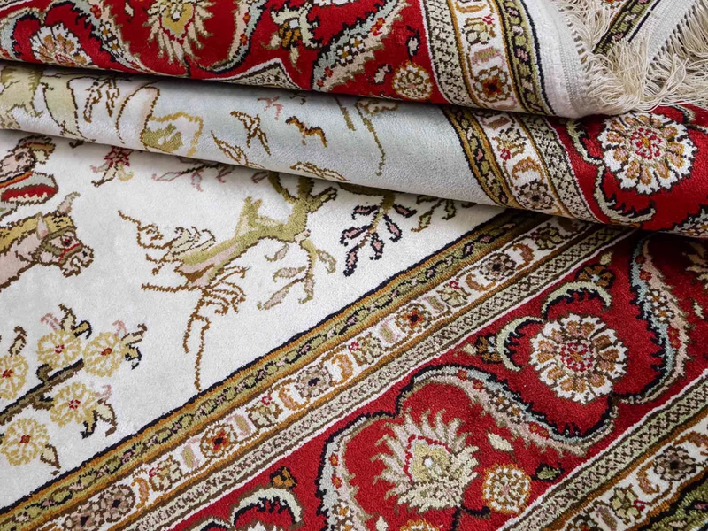 China Seide Teppich 125x184cm - Orientteppich - beige