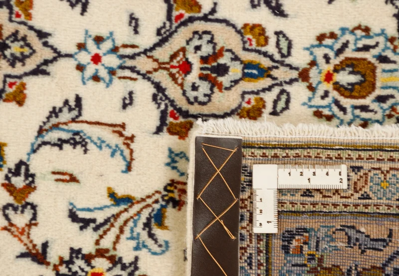 MY-RUG Teppich "Keshan Fine" Zentrales Medaillon auf hellem Hintergrund, Handgeknüpft