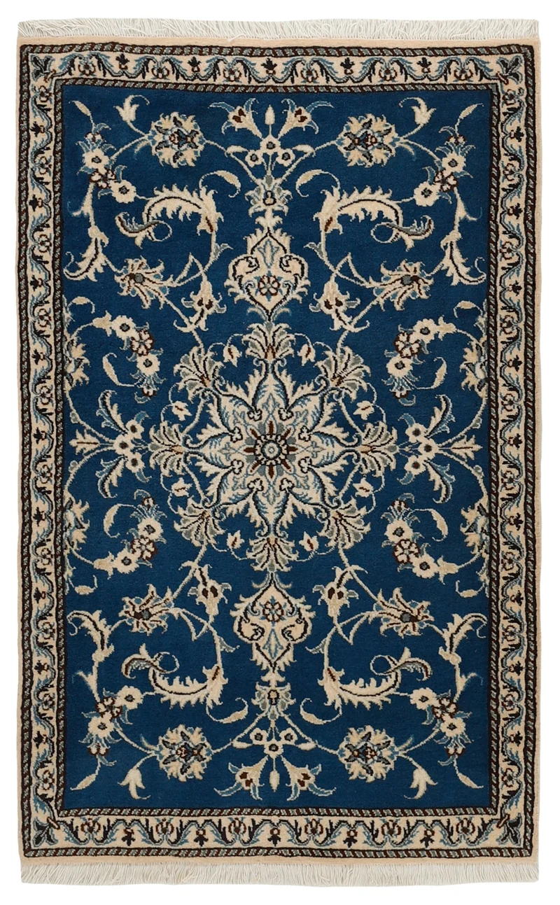 MY-RUG Teppich "Nain Kashmar" Medaillon-Design, Handgeknüpft