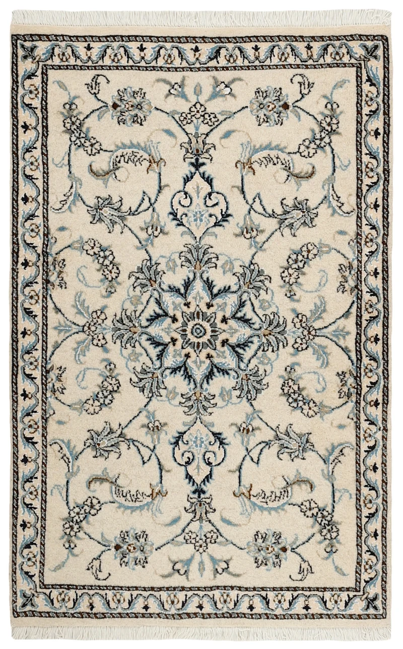 MY-RUG Teppich "Nain Kashmar" Medaillon-Design, Handgeknüpft