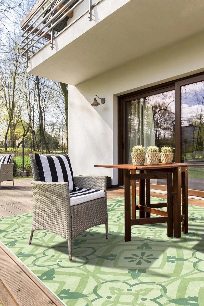 Outdoor Maho Limette Teppich
