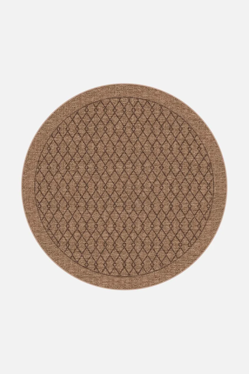 Jute-Haptik Maddie Mokka Teppich