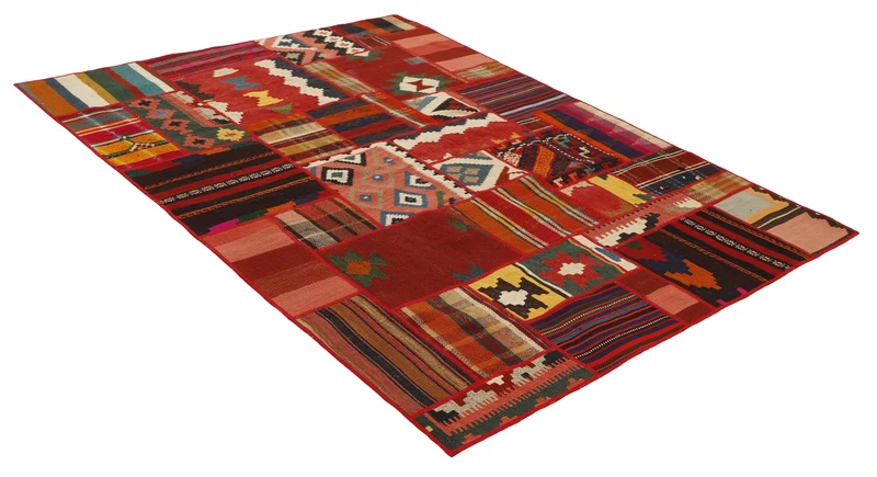 MY-RUG Teppich "Modern Patchwork " Geometrische Muster, Handgeknüpft