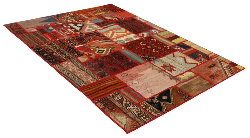 MY-RUG Teppich "Modern Patchwork " Geometrische Muster, Handgeknüpft