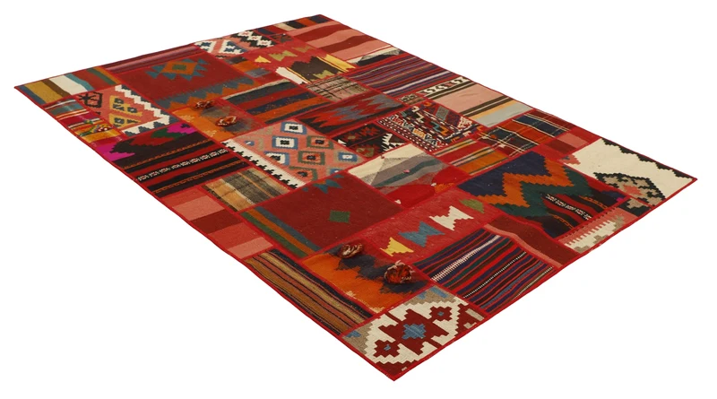 MY-RUG Teppich "Modern Patchwork " Geometrische Muster, Handgeknüpft