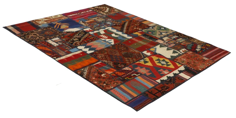 MY-RUG Teppich "Modern Patchwork " Geometrische Muster, Handgeknüpft