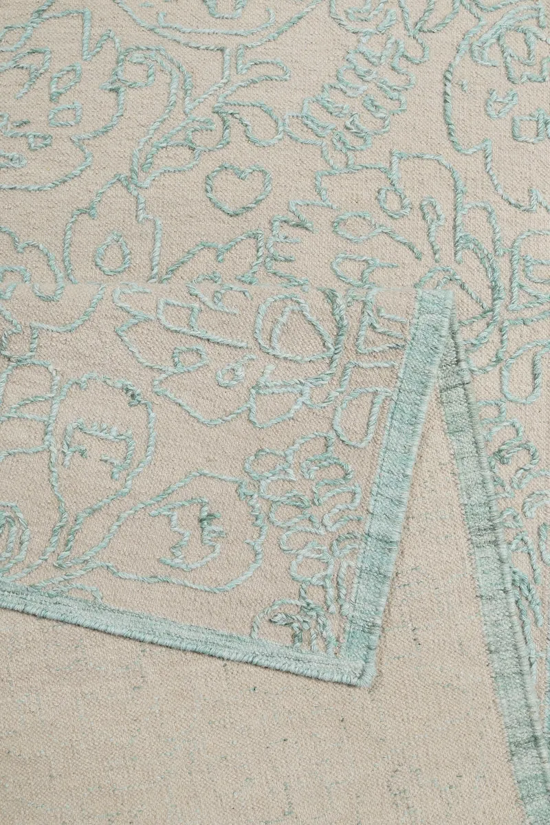Esprit Teppich 80x150 cm Petrol Taupe "Kayla Kelim"