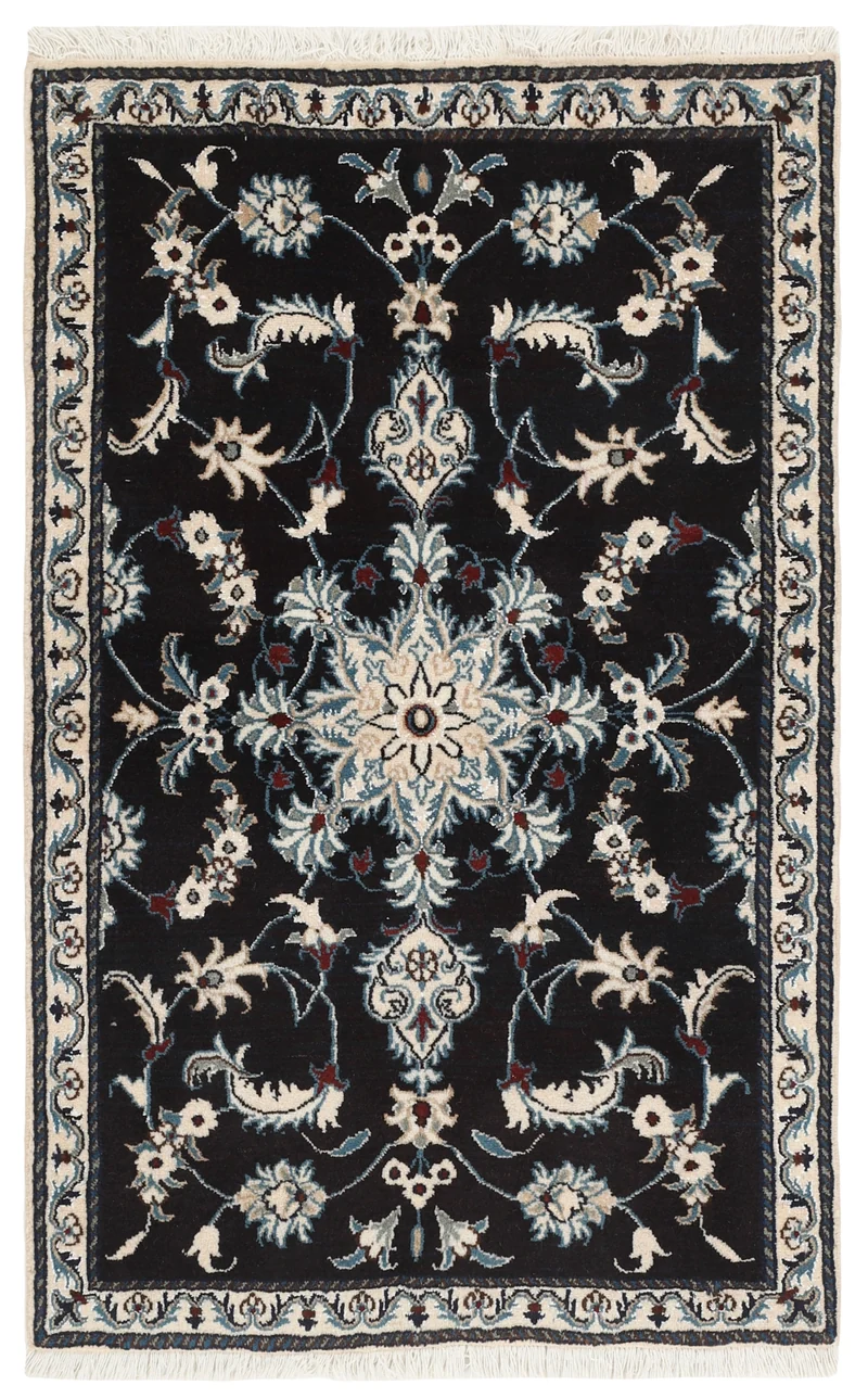 MY-RUG Teppich "Nain Kashmar" Medaillon-Design, Handgeknüpft