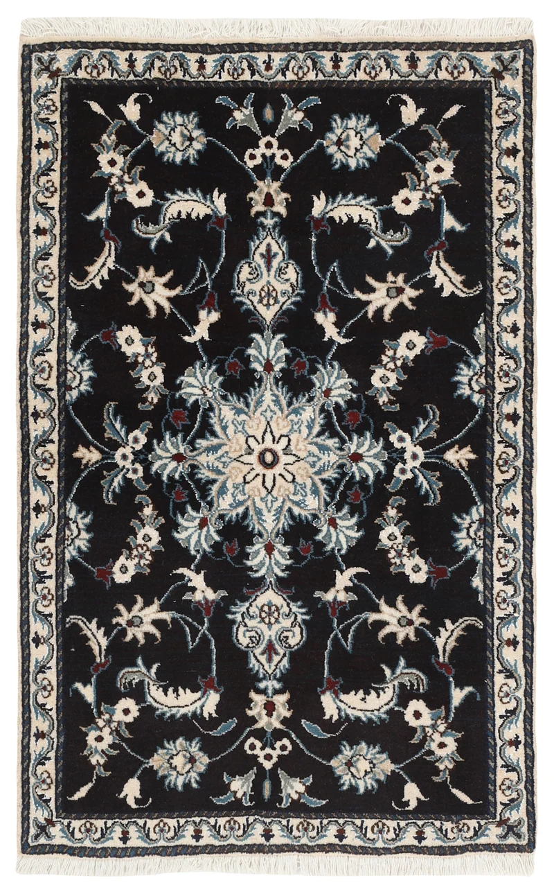 MY-RUG Teppich "Nain Kashmar" Medaillon-Design, Handgeknüpft