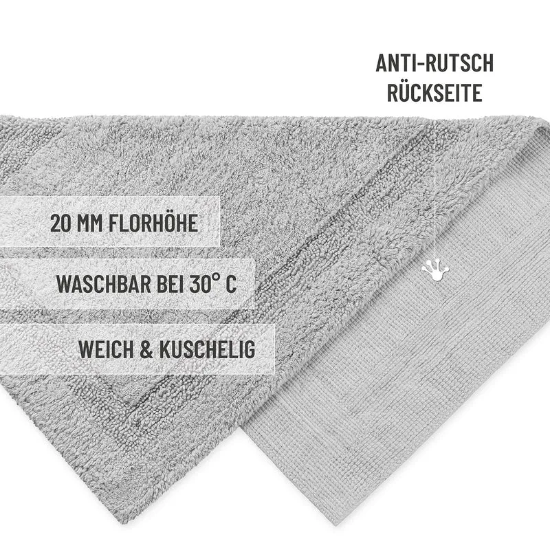 Badteppich Licht Grau "Knut" WECONhome Basics