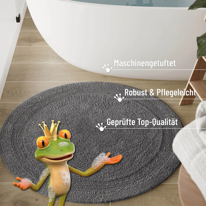 Badteppich Granit Grau "Knut" WECONhome Basics
