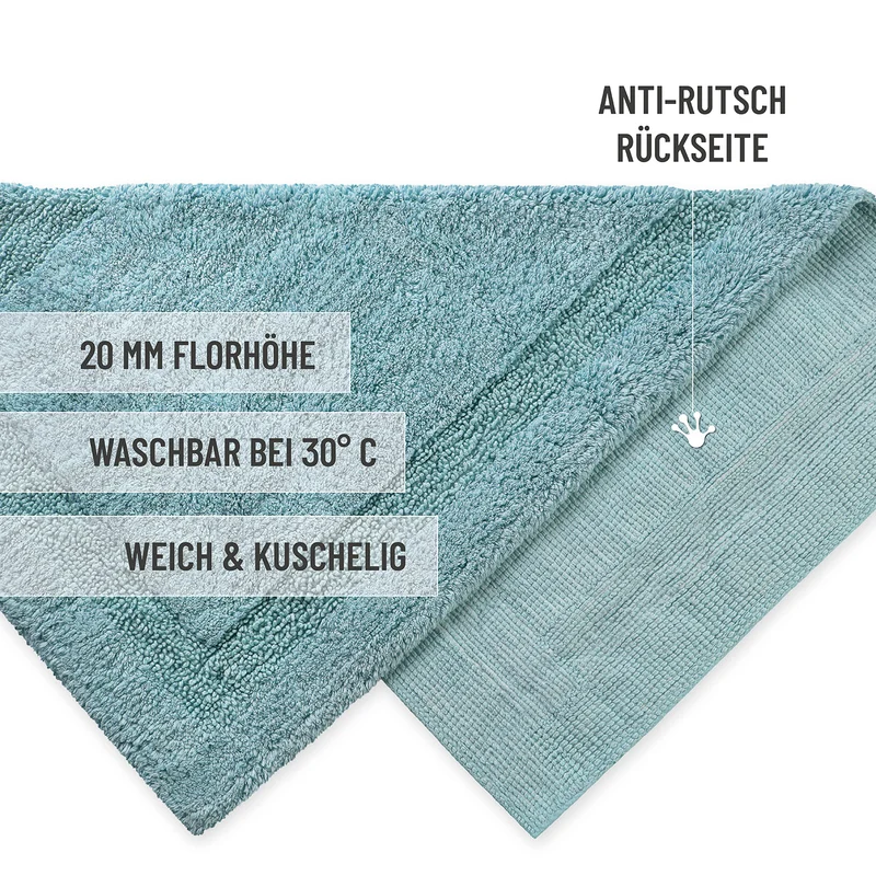 Badteppich Rauch Blau "Knut" WECONhome Basics