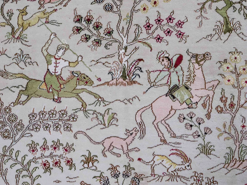 China Seide Teppich 125x183cm - Orientteppich - beige