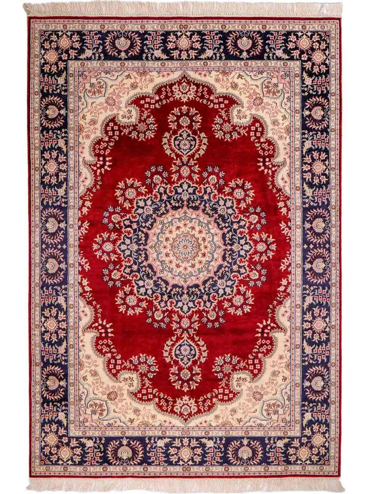 China Seide Teppich 121x186cm - Orientteppich - rot