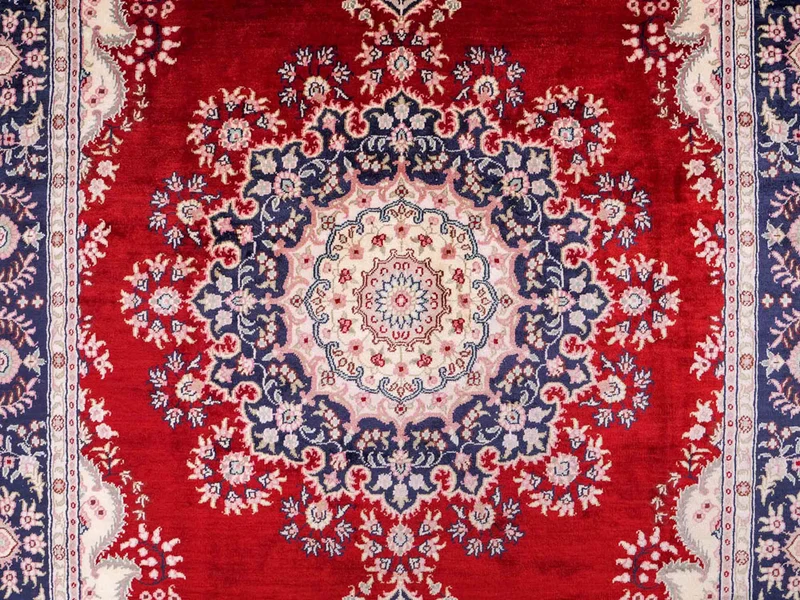 China Seide Teppich 121x186cm - Orientteppich - rot