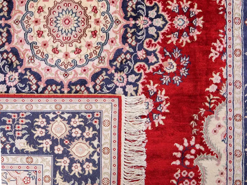 China Seide Teppich 121x186cm - Orientteppich - rot