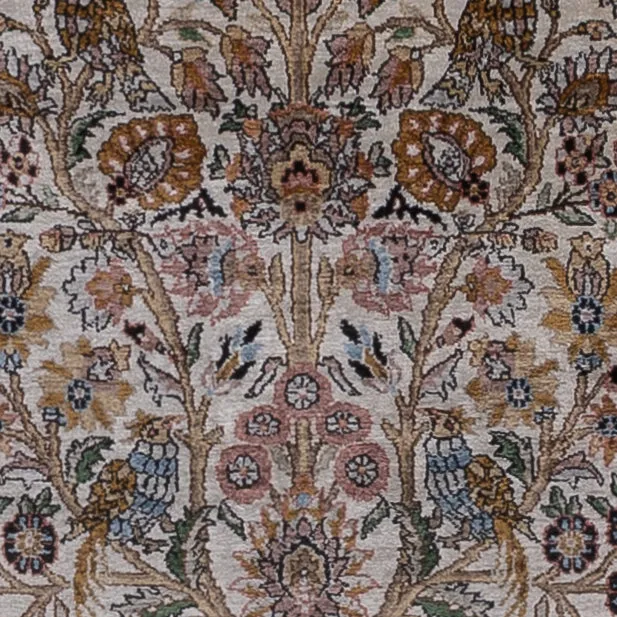 Kaschmir Seide Teppich 116x186cm - Orientteppich - dunkelbeige