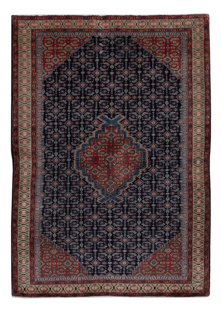 Ardebil Teppich 134x200cm - Perserteppich - dunkelblau