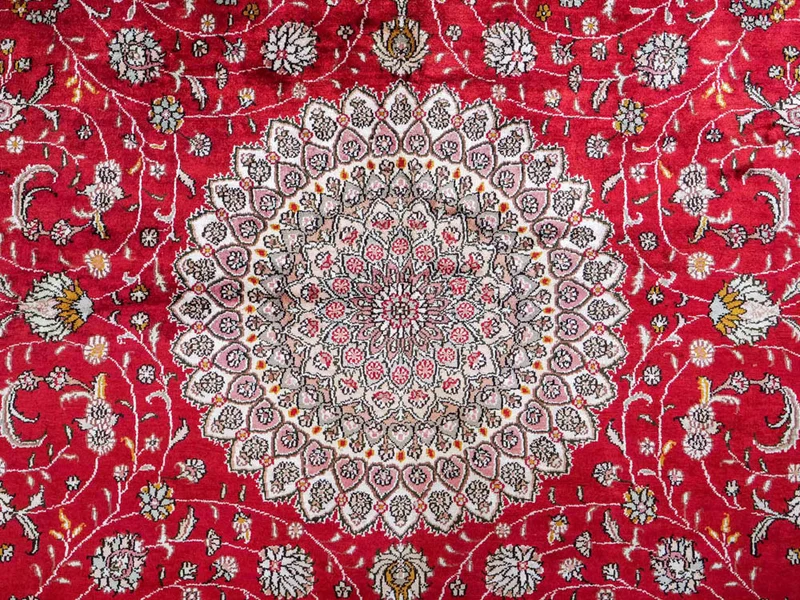 China Seide Teppich 183x278cm - Orientteppich - rot