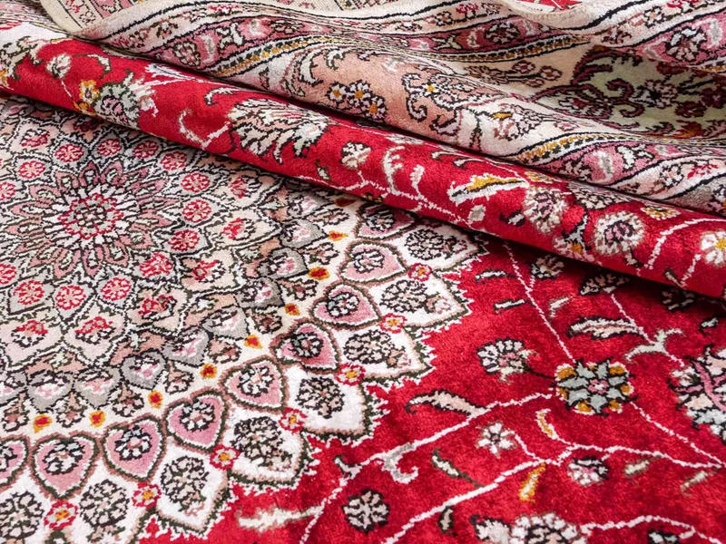 China Seide Teppich 183x278cm - Orientteppich - rot