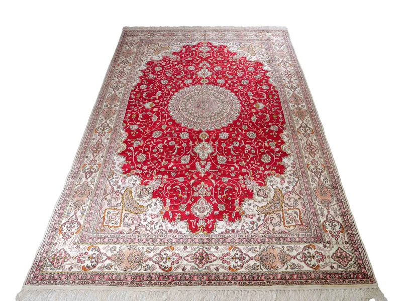 China Seide Teppich 183x278cm - Orientteppich - rot