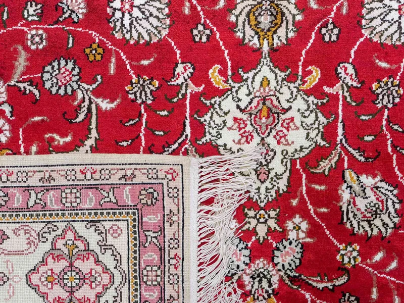 China Seide Teppich 183x278cm - Orientteppich - rot