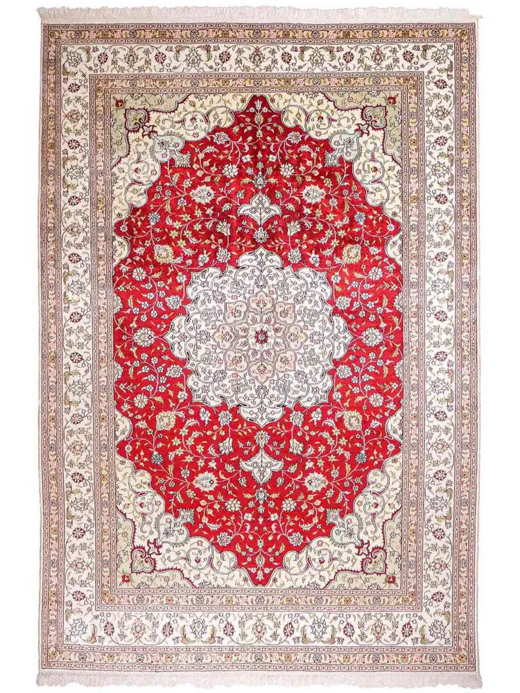 China Seide Teppich 182x276cm - Orientteppich - rot
