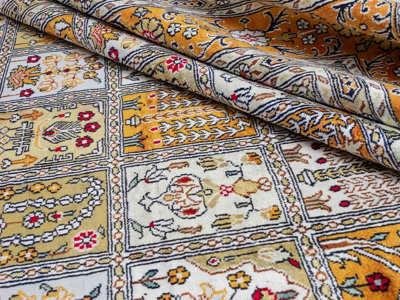 China Seide Teppich 181x267cm - Orientteppich - dunkelbeige