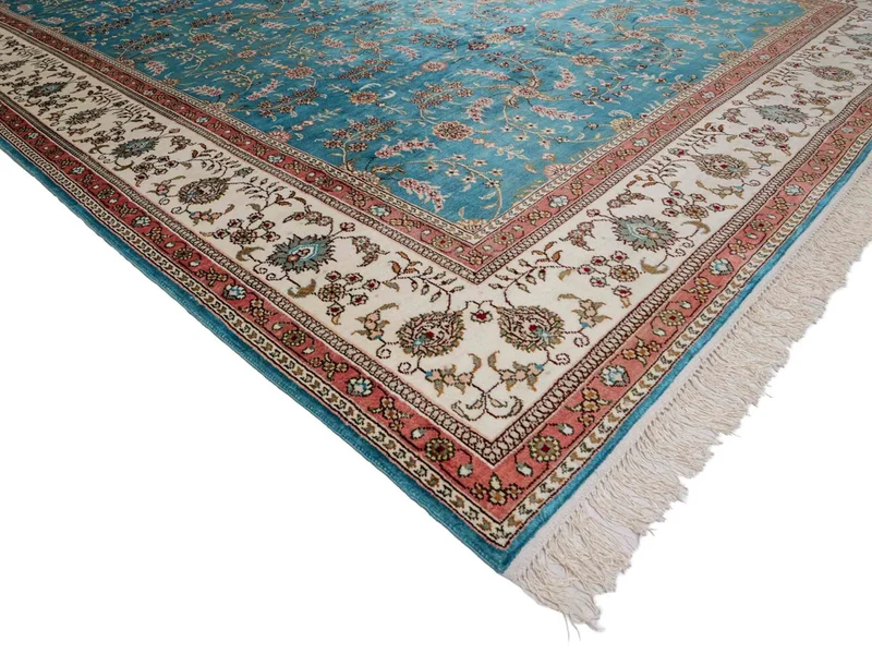 China Seide Teppich 180x263cm - Orientteppich - hellblau