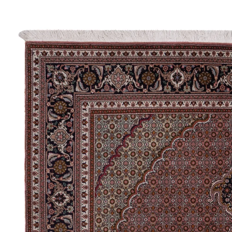 Täbriz - 50 Raj Teppich 150x200cm - Perserteppich - dunkelbeige