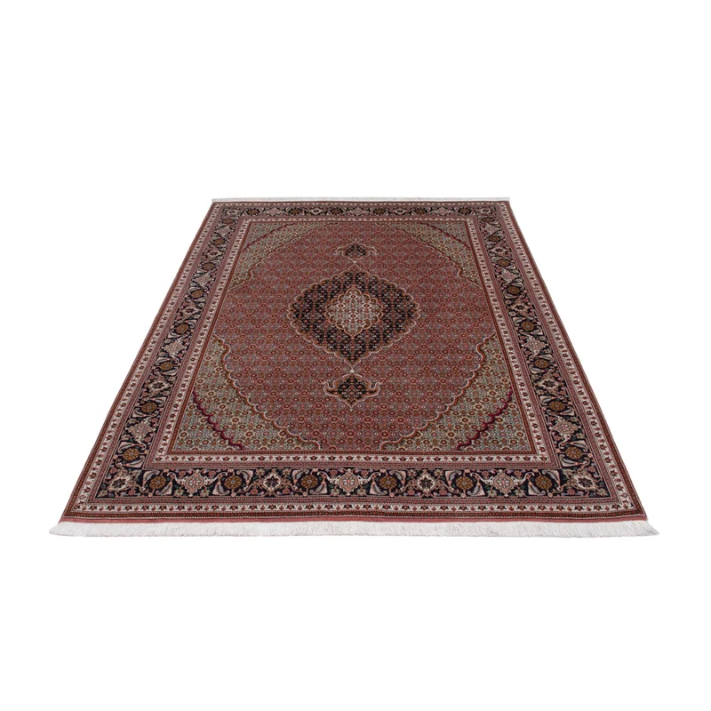 Täbriz - 50 Raj Teppich 150x200cm - Perserteppich - dunkelbeige