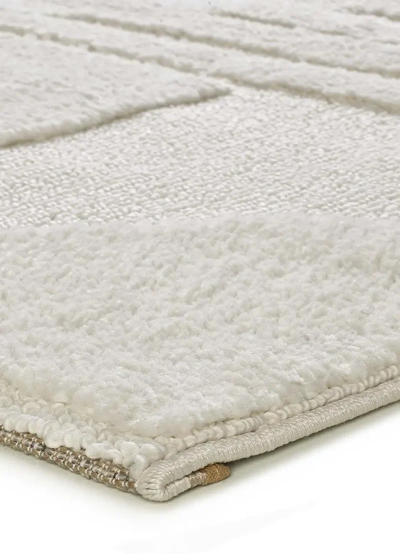 Alfombra de estilo escandinavo con relieve Numa 8518 Crema